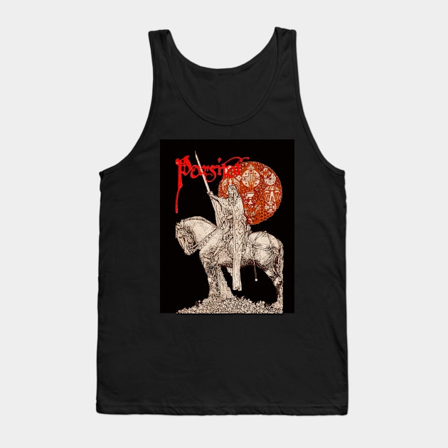 PERCEVAL LEGEND /QUEST OF HOLY GRAIL Red Black Fantasy Tank Top by BulganLumini